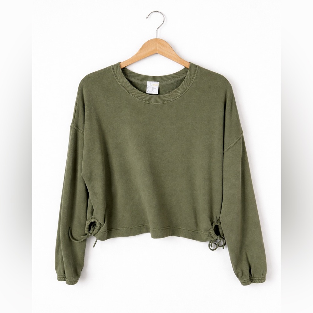 OFFLINE by Aerie Sage Green Crew Sweatshirt Medium Great Condition Yoga Casual